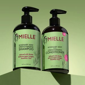 شامپو تقویت کننده و ضد ریزش مو میله [Mielle] حاوی رزماری و نعناع اصل آمریکایی
